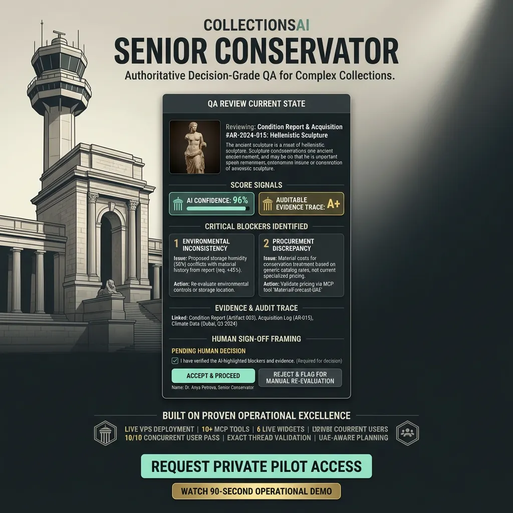 CollectionsAI strict review screen with evidence trace and approval controls